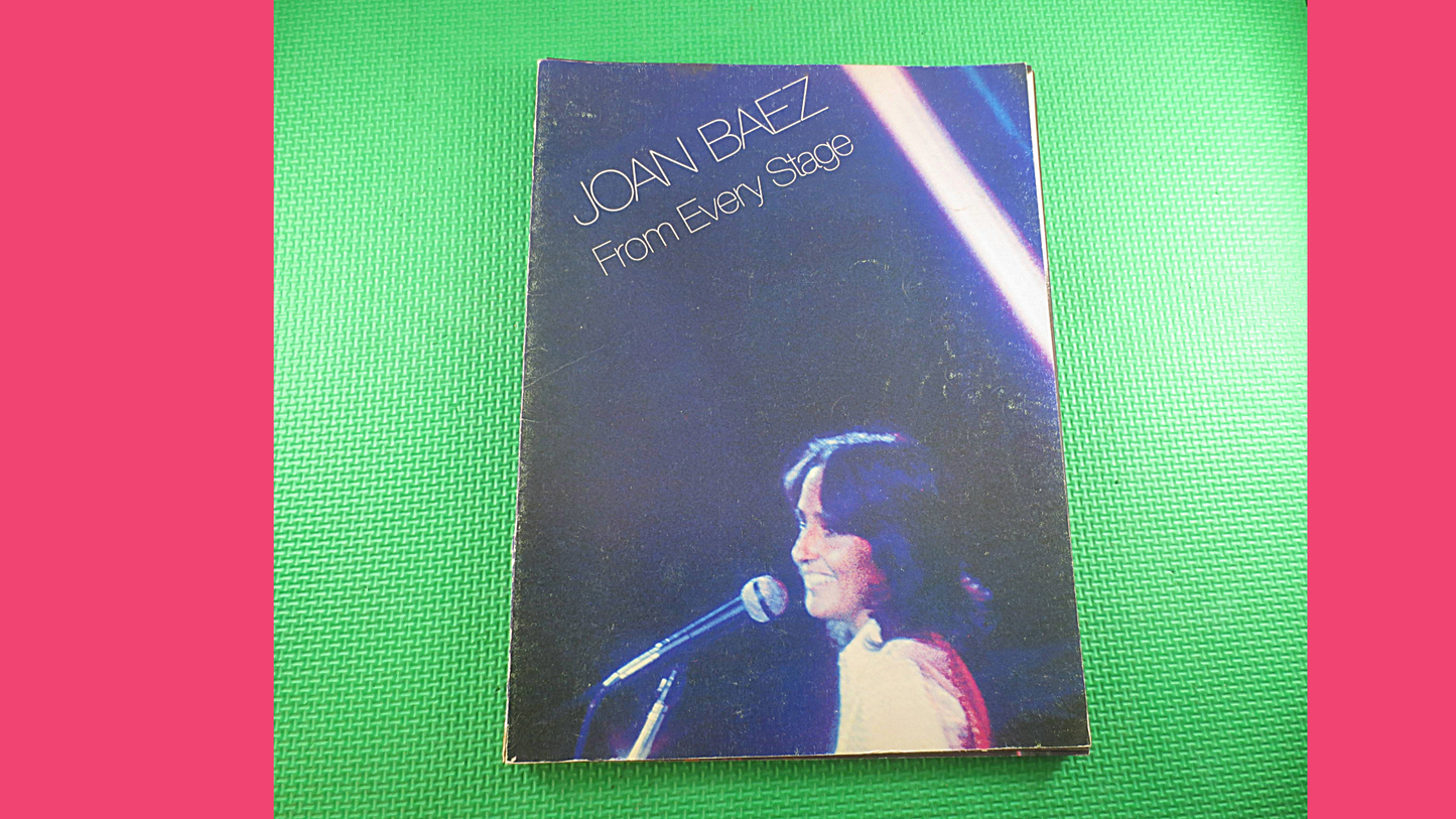 Vintage Book, JOAN BAEZ, SHEET Music, Music Books, From Every Stage, Guitar Sheet Music, Piano Sheet Music, Rock Music, Vintage Music Book