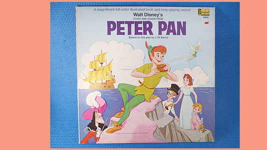 PETER PAN, DISNEY, Disneyland Records, Disney Records, Childrens Records, Disney Album, Disneyland, Vinyl Lp, Vintage Records, 1969 Records