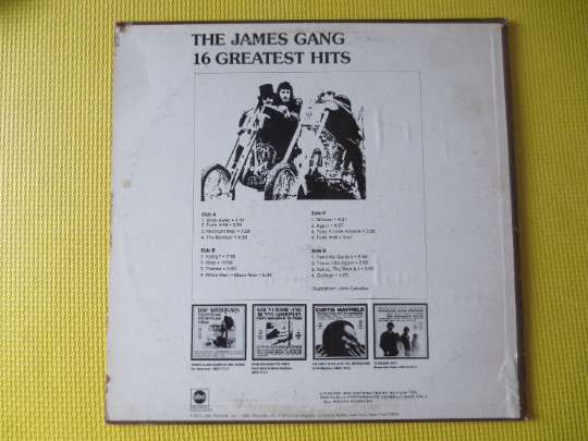 The JAMES GANG, Joe Walsh, GREATEST Hits, James Gang Records, James Gang Albums, James Gang lps, Rock lps, 1973 Records