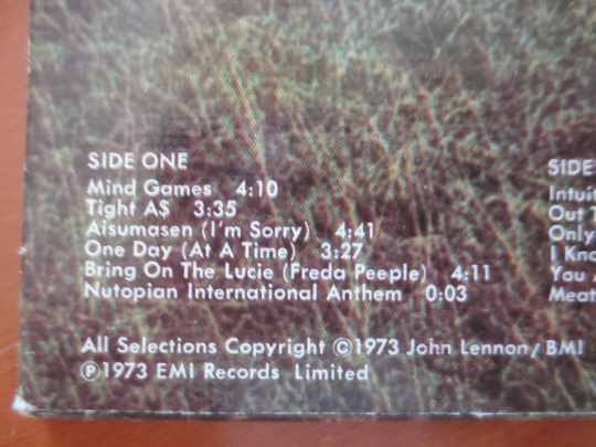 JOHN LENNON Record, Mind GAMES, John Lennon, John Lennon Album, John Lennon Vinyl, John Lennon Lp, Vinyl, 1973 Records