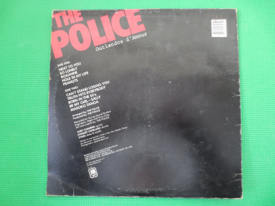 The POLICE, OUTLANDOS d' Amour, The POLICE Records, Rock Record, The Police Albums, The Police Lp, Rock Album, 1979 Records