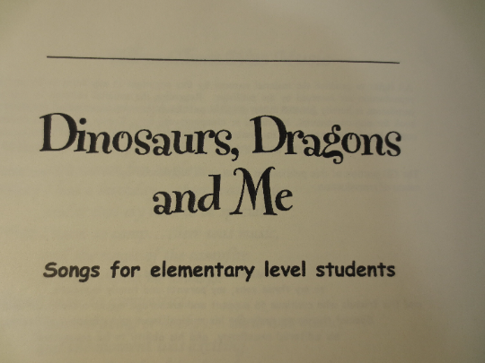 Vintage Books, DINOSAURS, DRAGONS and Me, CHILDRENS Songs, Sheet Music, Music Books, Kids Music Book, Kids Songs, Kids Sheet Music