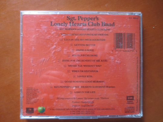 The BEATLES, Sgt PEPPER, The BEATLES Cd, Sgt Pepper Cd, The Beatles Lp, The Beatles Album, John Lennon Cd, 1987 Compact Disc