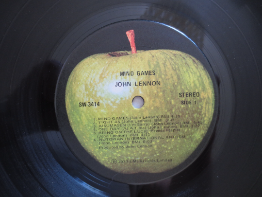 JOHN LENNON Record, Mind GAMES, John Lennon, John Lennon Album, John Lennon Vinyl, John Lennon Lp, Vinyl, 1973 Records