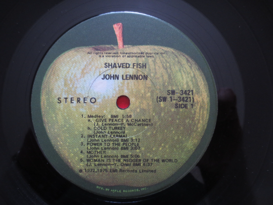 JOHN LENNON Record, SHAVED Fish, John Lennon, John Lennon Album, John Lennon Vinyl, John Lennon Lp, Vinyl, 1975 Records