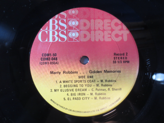 MARTY ROBBINS, 20 GOLDEN Memories, 2 Record Set, Marty Robbins Record, Marty Robbins Album, Marty Robbins Lp, 1983 Records