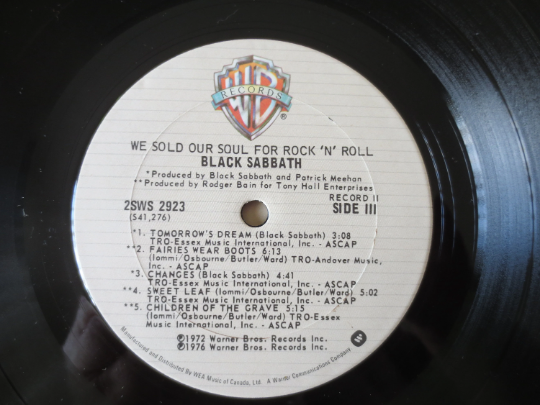 BLACK SABBATH, We Sold Our Soul, BLACK Sabbath Record, Black Sabbath Album, Ozzy Osbourne Lp, Vinyl Records, 1975 Records