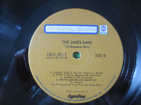 The JAMES GANG, Joe Walsh, GREATEST Hits, James Gang Records, James Gang Albums, James Gang lps, Rock lps, 1973 Records