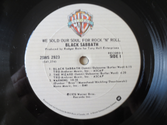 BLACK SABBATH, We Sold Our Soul, BLACK Sabbath Record, Black Sabbath Album, Ozzy Osbourne Lp, Vinyl Records, 1975 Records