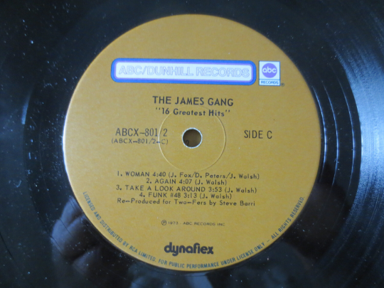 The JAMES GANG, Joe Walsh, GREATEST Hits, James Gang Records, James Gang Albums, James Gang lps, Rock lps, 1973 Records