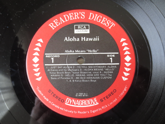 READERS DIGEST, Aloha HAWAII, 6 Records, Readers Digest Lp, Hawaiian Records, Hawaiian Music, Hawaiian Songs, 1978 Records