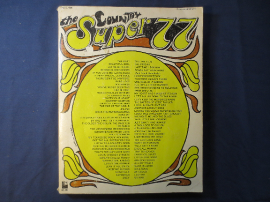 Vintage Books, COUNTRY Sheet Music, SHEET MUSIC Books, Super Country 77, Music Books, Classic Country Book, Songbook, Vintage Music Book