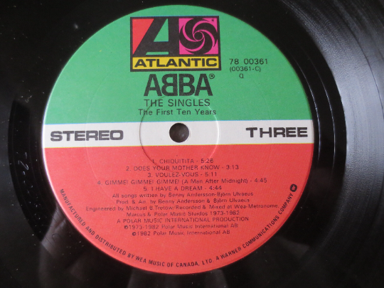 ABBA, The SINGLES, 2 Records, ABBA Records, Abba Album, Abba Lp, Abba Vinyl, Disco Album ,Disco Record, Disco, 1982 Record