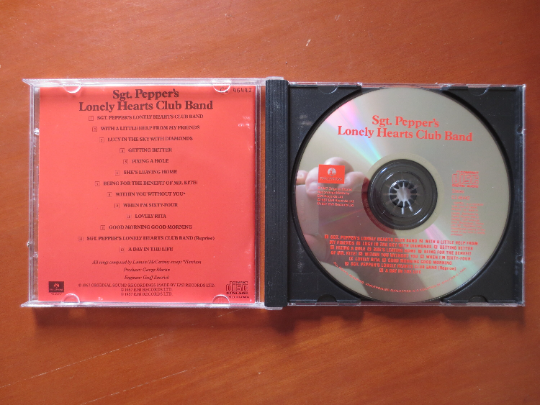 The BEATLES, Sgt PEPPER, The BEATLES Cd, Sgt Pepper Cd, The Beatles Lp, The Beatles Album, John Lennon Cd, 1987 Compact Disc