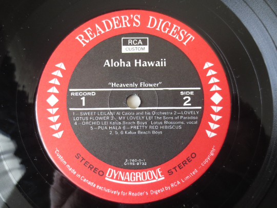 READERS DIGEST, Aloha HAWAII, 6 Records, Readers Digest Lp, Hawaiian Records, Hawaiian Music, Hawaiian Songs, 1978 Records