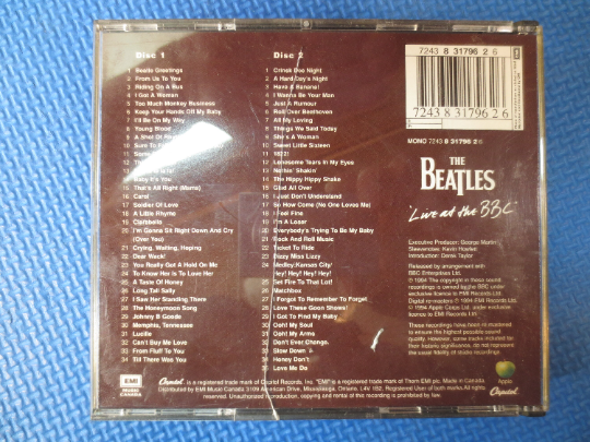 The BEATLES, Live at the BBC, The BEATLES Cd, The Beatles Album, Rock Cd, Pop Music Cd, The Beatles Lp, 1994 Compact Disc