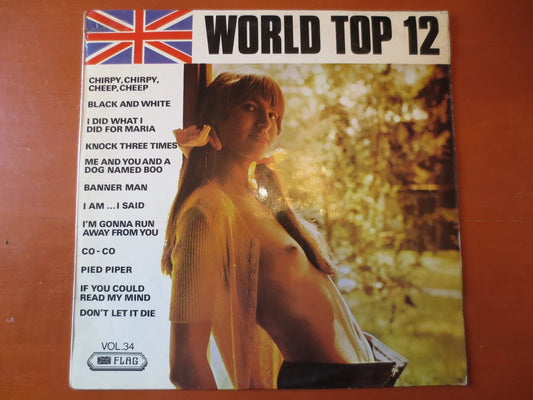 WORLD TOP 12, RARE Records, Vintage Vinyl, Record Vinyl, Flagg Records, Vinyl Record, lps, Vinyl, Rock Record, Vintage Records, 1971 Records