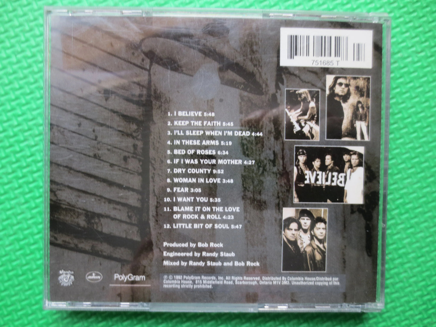 BON JOVI, Keep The FAITH, Bon Jovi Cd, Bon Jovi Lp, Rock Cd, Classic Rock Cd, Bon Jovi Album, Rock Lp, Cds, 1992 Compact Disc