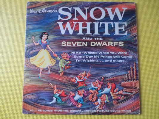 SNOW WHITE, and the Seven Dwarfs, DISNEYLAND Records, Disney Records, Childrens Record, Kids Record, Vinyl Lp, 1963 Records