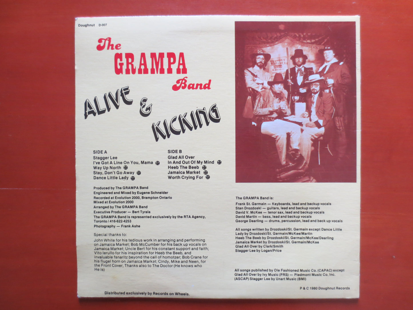 GRAMPA BAND, Alive and Kicking Lp, Grampa Band Album, Grampa Band Vinyl, Grampa Band Record, Rock Record, Lps, 1980 Records