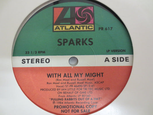 SPARKS, With All My Might, The SPARKS Brothers, SPARKS Album, Sparks Record, Sparks Lp, Rock Records, Rock Ep, 1984 Records