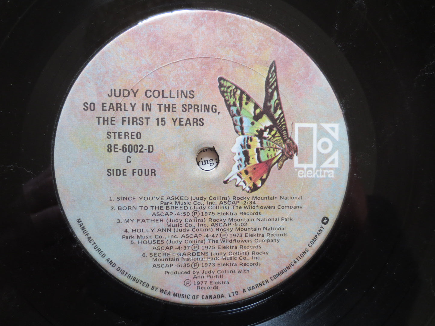 JUDY COLLINS, So Early in the SPRING, Judy Collins Album, Judy Collins Vinyl, Judy Collins Lp, Vinyl Lp, 1977 Records