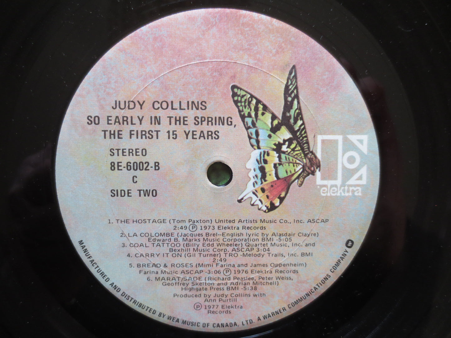 JUDY COLLINS, So Early in the SPRING, Judy Collins Album, Judy Collins Vinyl, Judy Collins Lp, Vinyl Lp, 1977 Records