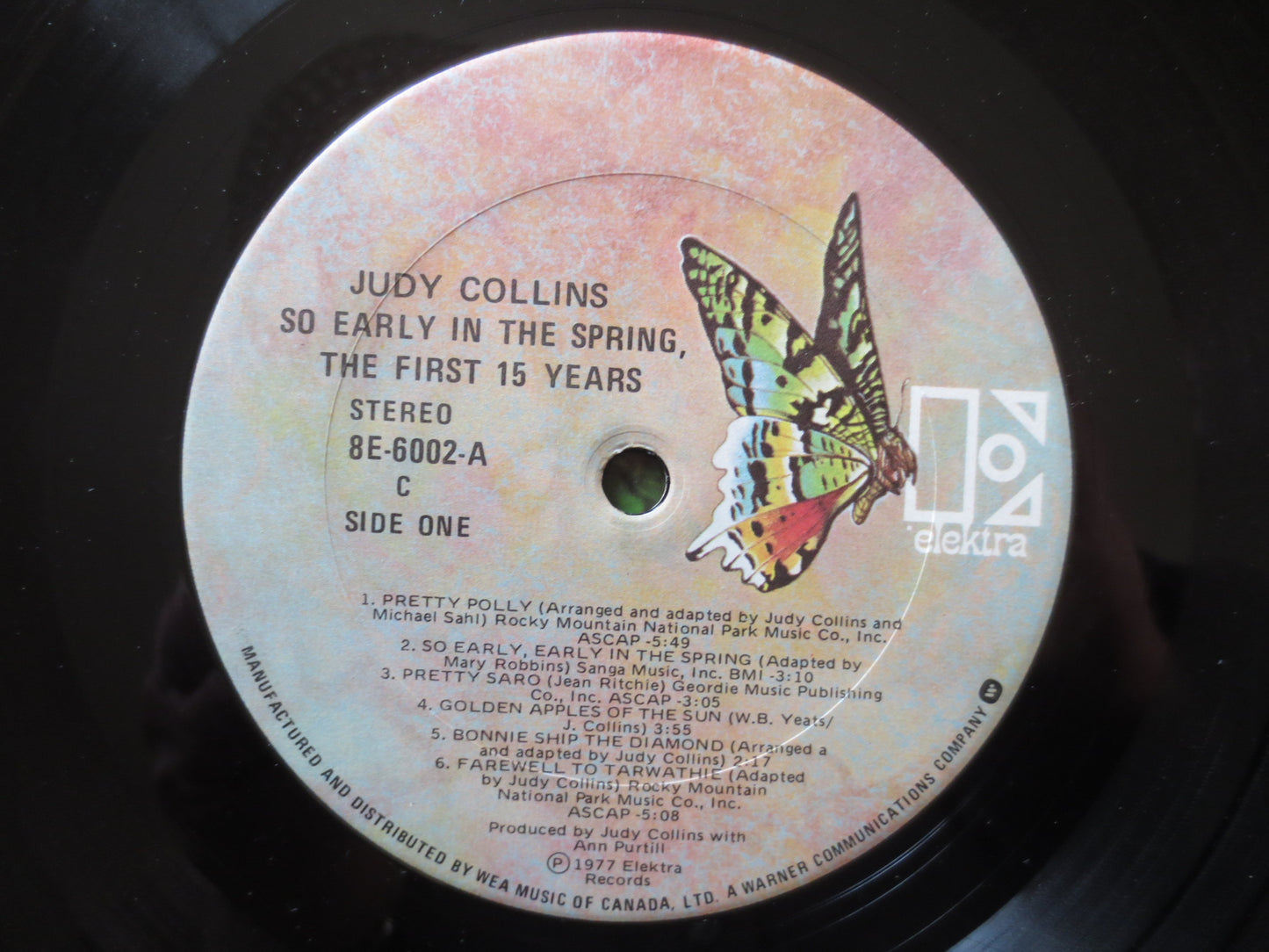 JUDY COLLINS, So Early in the SPRING, Judy Collins Album, Judy Collins Vinyl, Judy Collins Lp, Vinyl Lp, 1977 Records