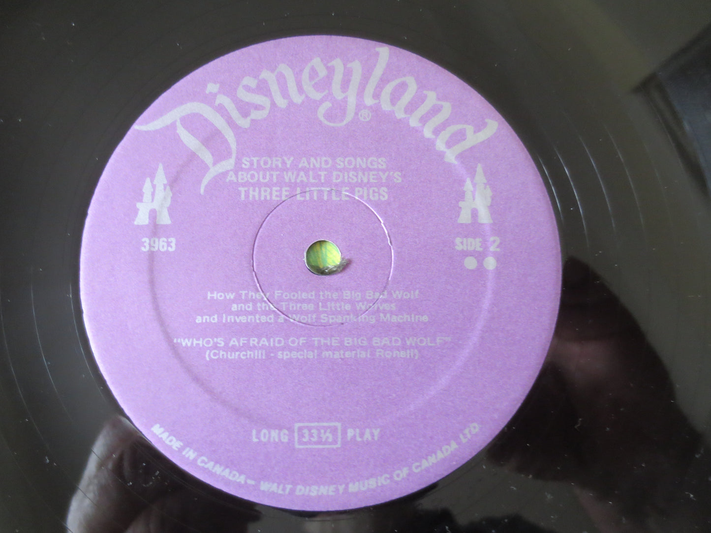 THREE LITTLE PIGS, Disneyland Record, Disney Record, Disneyland Album, Disney Album, Disneyland Vinyl, Disney, 1967 Records