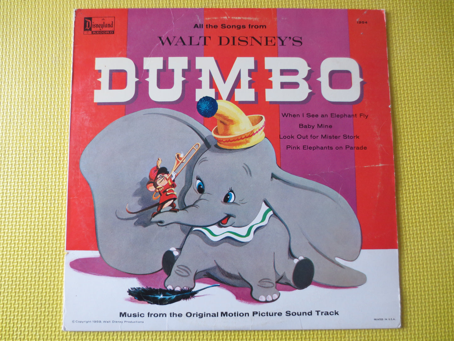 STORY of DUMBO, DISNEYLAND Records, Disney Records, Disneyland Albums, Disney Album, Disneyland Vinyl, Disney, 1959 Records