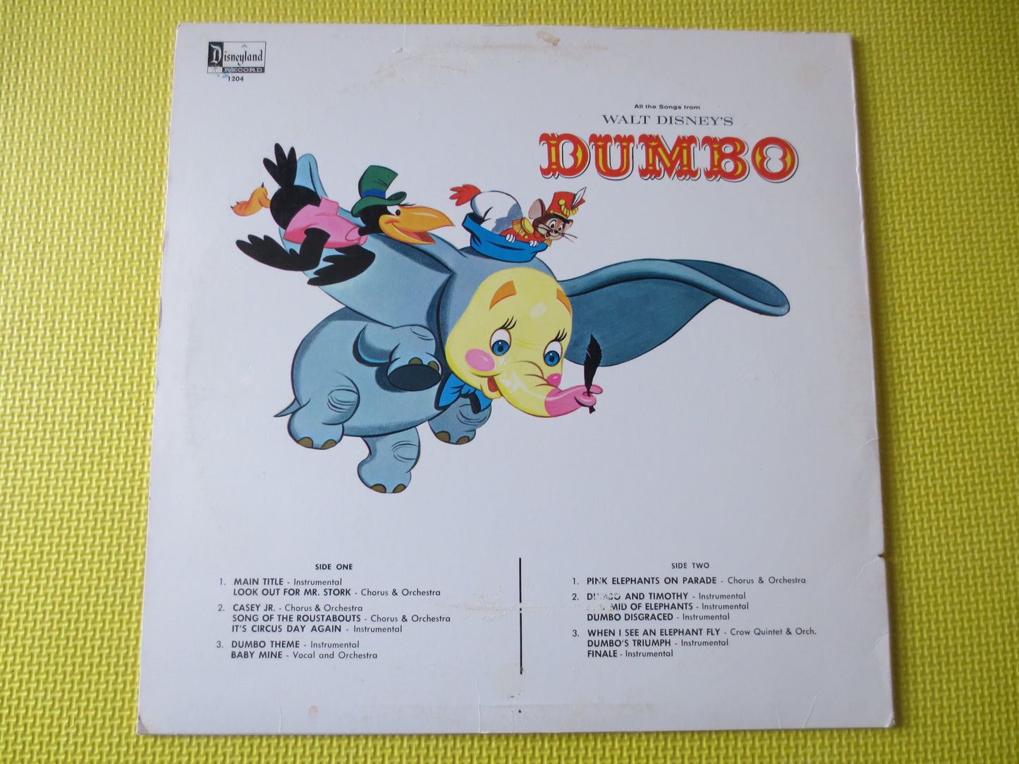 STORY of DUMBO, DISNEYLAND Records, Disney Records, Disneyland Albums, Disney Album, Disneyland Vinyl, Disney, 1959 Records