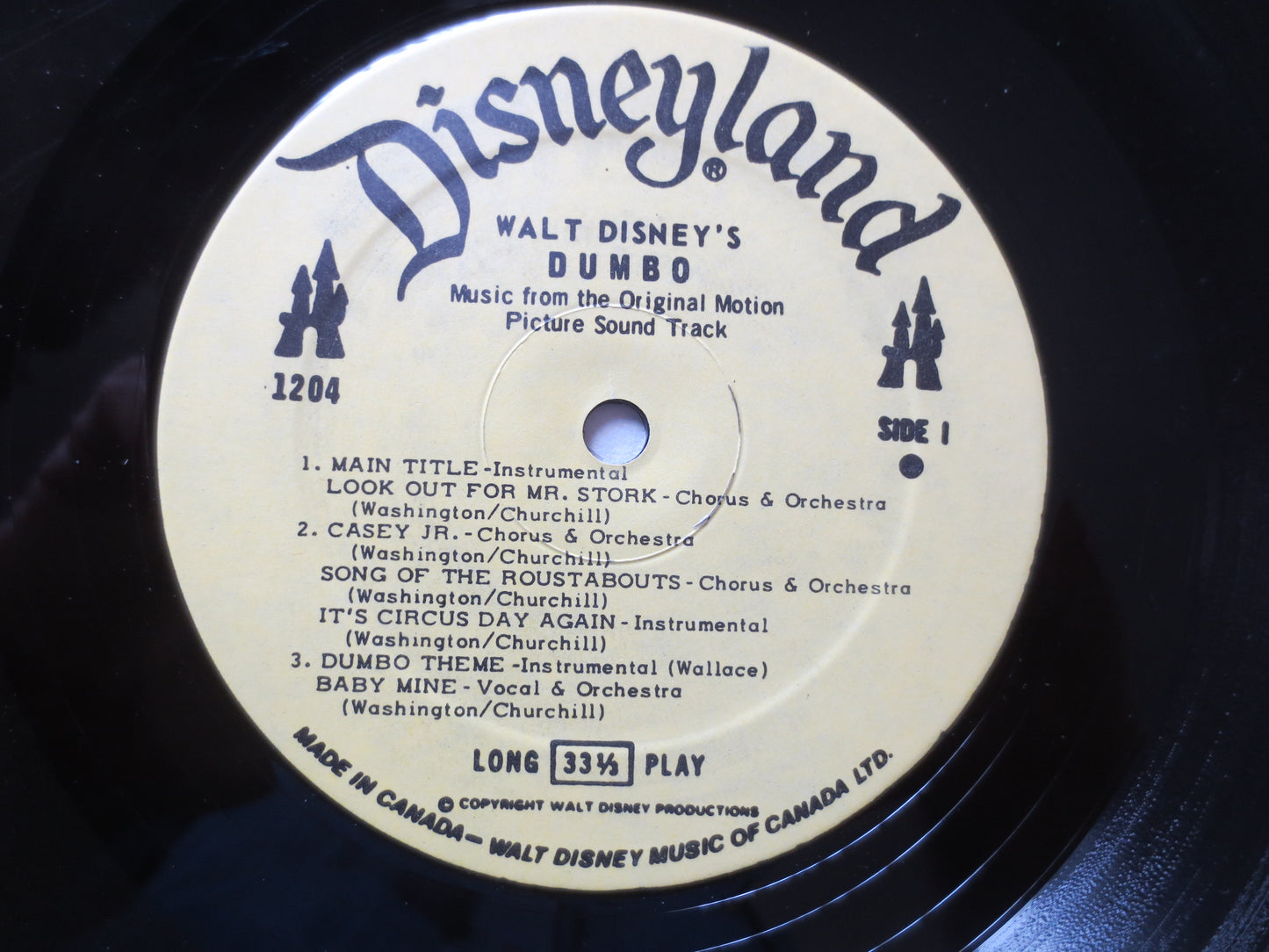 STORY of DUMBO, DISNEYLAND Records, Disney Records, Disneyland Albums, Disney Album, Disneyland Vinyl, Disney, 1959 Records