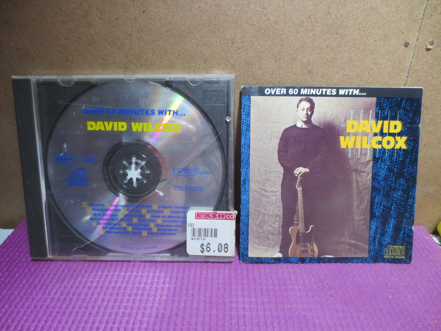 DAVID WILCOX, Over 60 Minutes With, DAVID Wilcox Cd, Vintage Compact Disc, Rock Cd, Music Cd, Music Cd,Pop Cd, Compact Disc