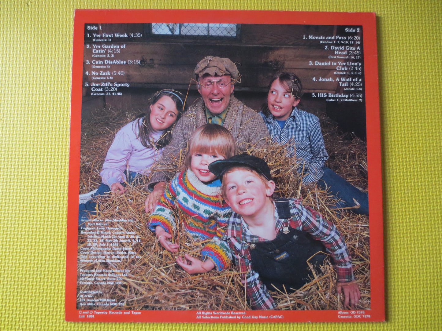 CHARLIE FARQUHARSON, COMEDY Album, Bible Stories, Comedy Lp, Comedy Record, Canadian Comedy, Vinyl Record, Lp, 1981 Records