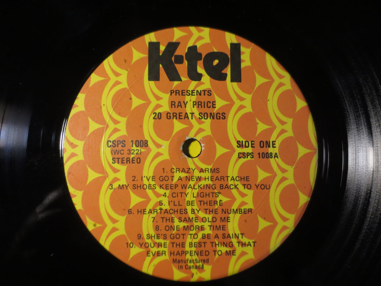 RAY PRICE, K-TEL Records, Country Records, Ray Price Record, Ray Price Album, Vinyl Record, Record Vinyl, Lps, 1976 Records