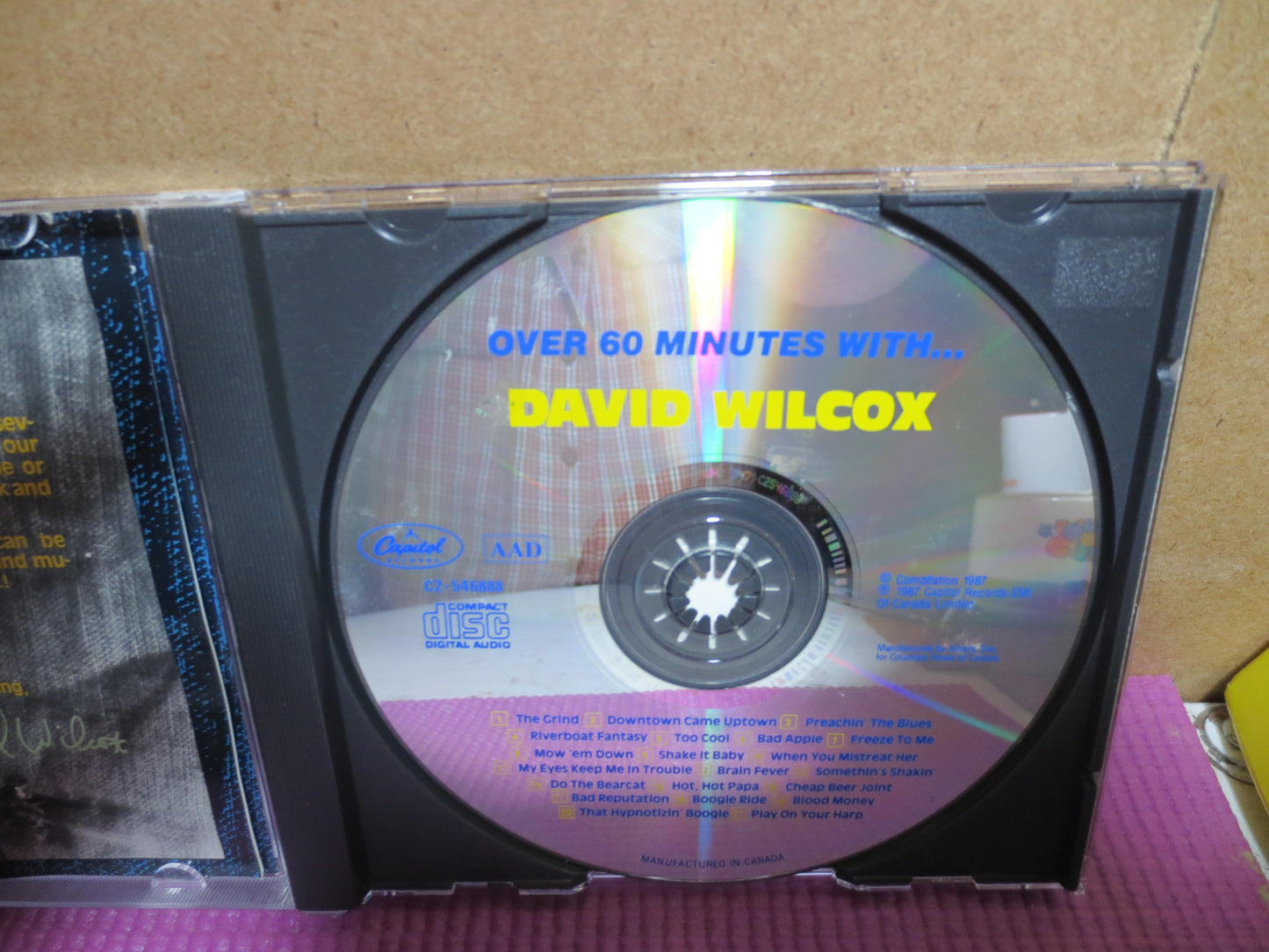 DAVID WILCOX, Over 60 Minutes With, DAVID Wilcox Cd, Vintage Compact Disc, Rock Cd, Music Cd, Music Cd,Pop Cd, Compact Disc