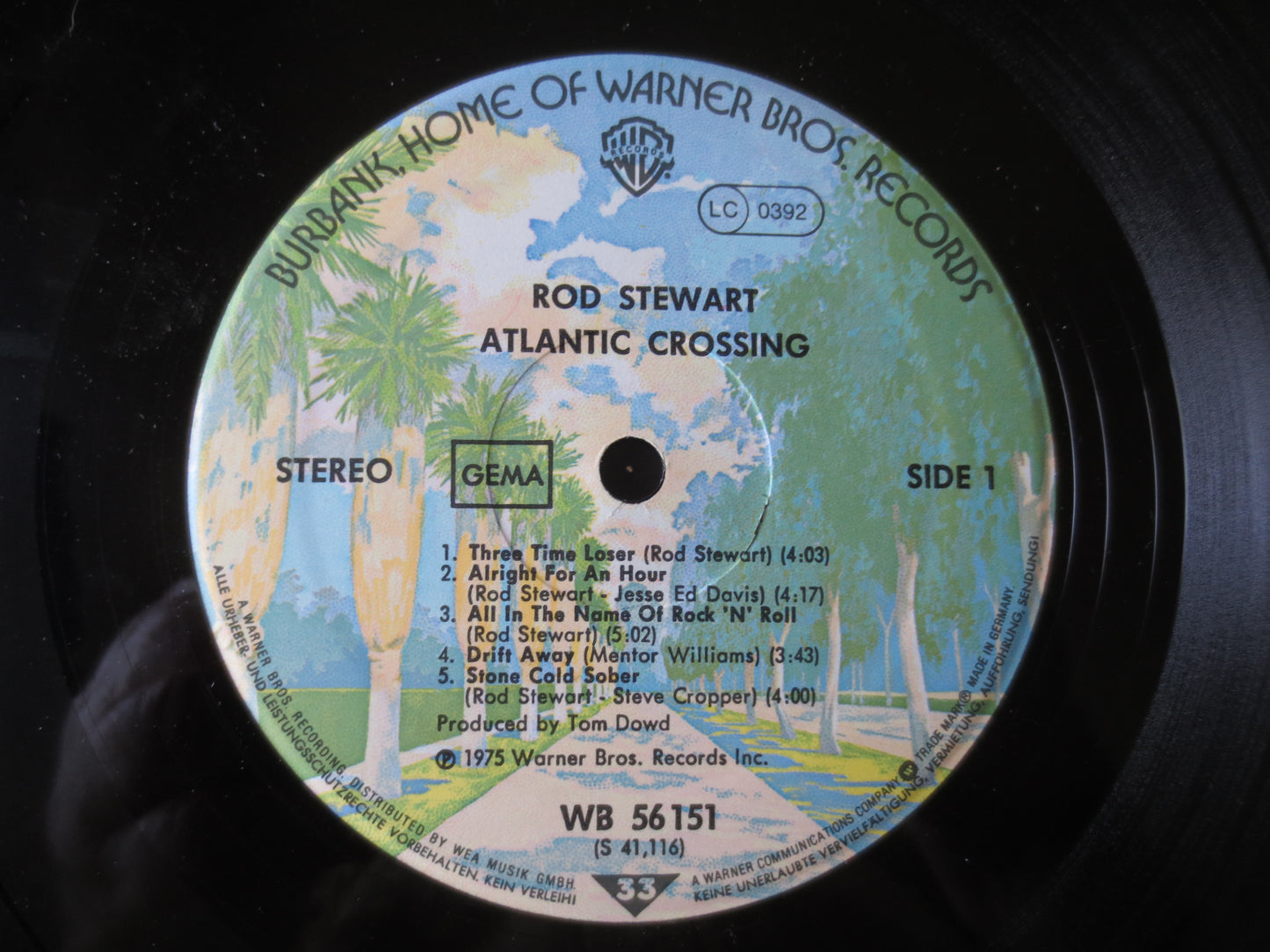 ROD STEWART, ATLANTIC Crossing, Rod Stewart Albums, Rod Stewart Vinyl, Rod Stewart Records, Lps, Vinyl Record, 1975 Records