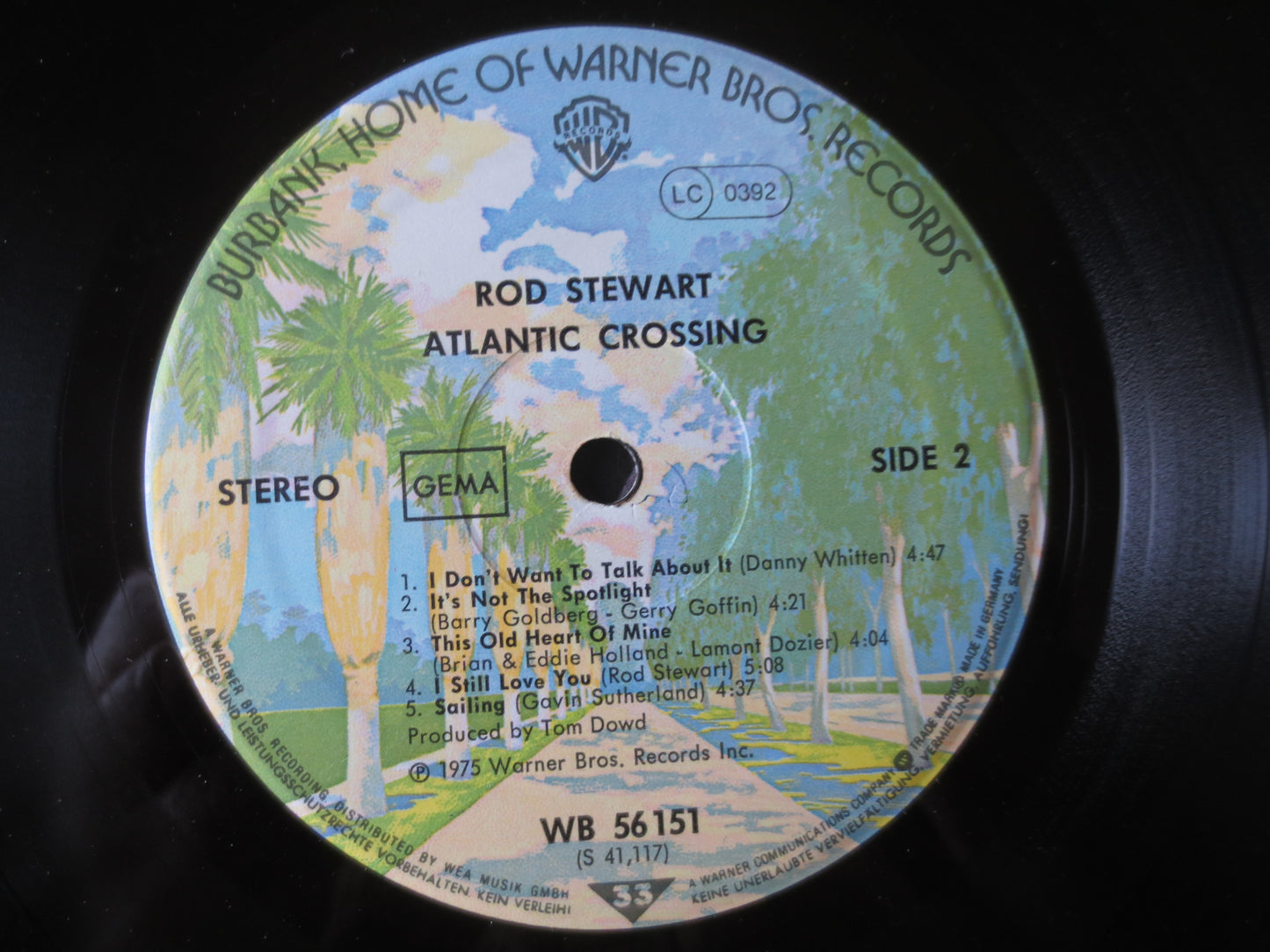 ROD STEWART, ATLANTIC Crossing, Rod Stewart Albums, Rod Stewart Vinyl, Rod Stewart Records, Lps, Vinyl Record, 1975 Records