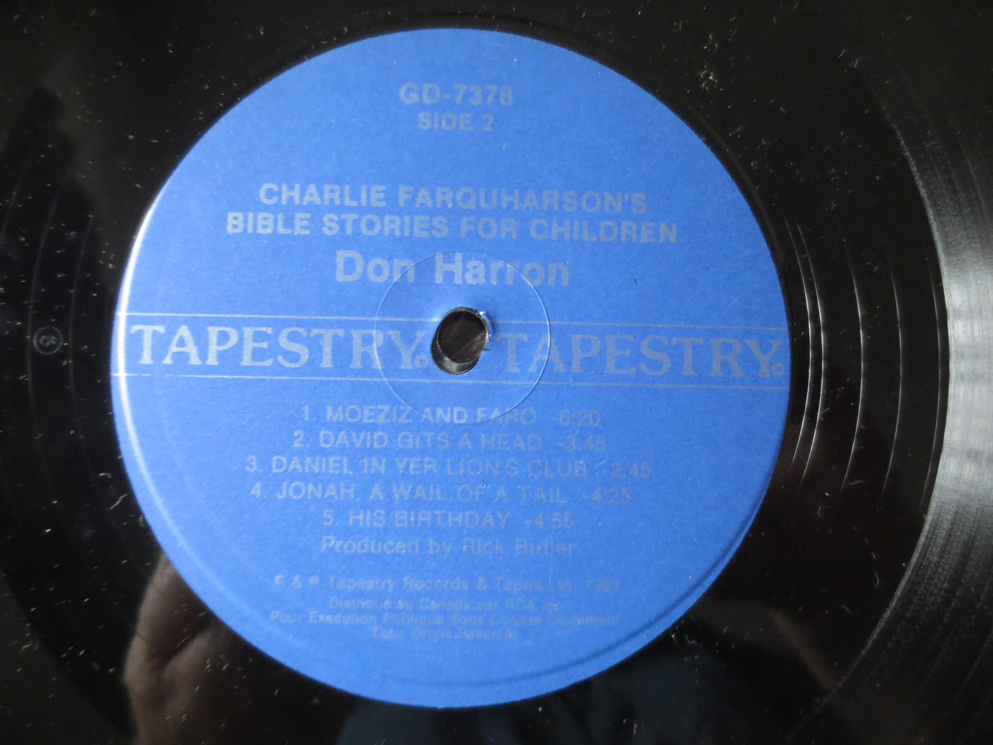 CHARLIE FARQUHARSON, COMEDY Album, Bible Stories, Comedy Lp, Comedy Record, Canadian Comedy, Vinyl Record, Lp, 1981 Records