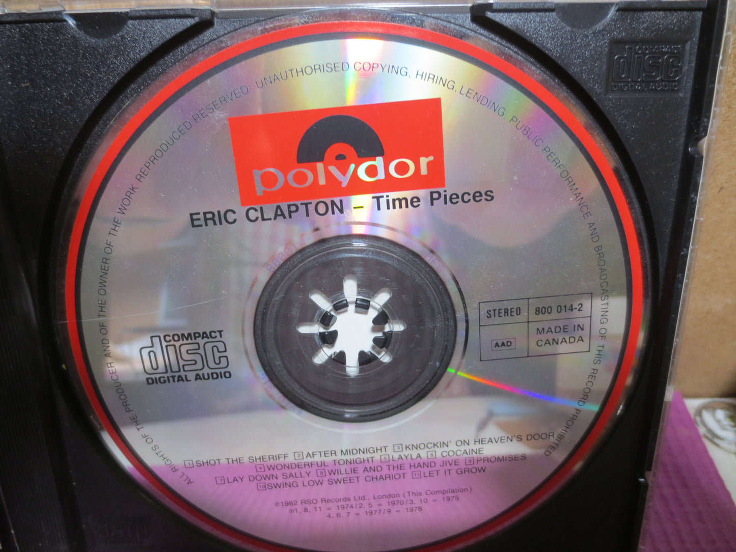 ERIC CLAPTON, Time Pieces, ERIC Clapton Cd, Vintage Compact Disc, Eric Clapton Lp, Rock Cd, Pop Cd, Music Cd, Compact Discs