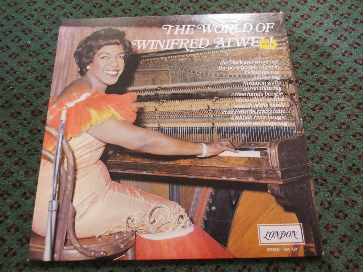 WINIFRED ATWELL, Ragtime Records, Honky Tonk Records, Winifred Atwell Lp, Boogie Woogie Lp, Vinyl Records, Lp, 1970 Records