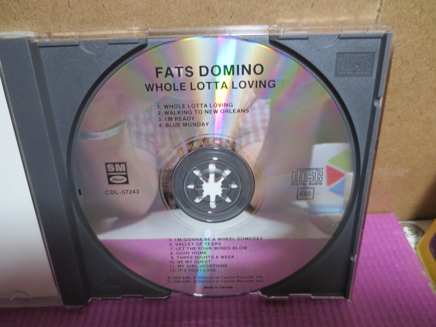 FATS DOMINO, Whole Lotta Loving, FATS Domino Cd, Vintage Compact Disc, Pop Cd, Rock Cd, Piano Cd, Music Cd, Compact Discs