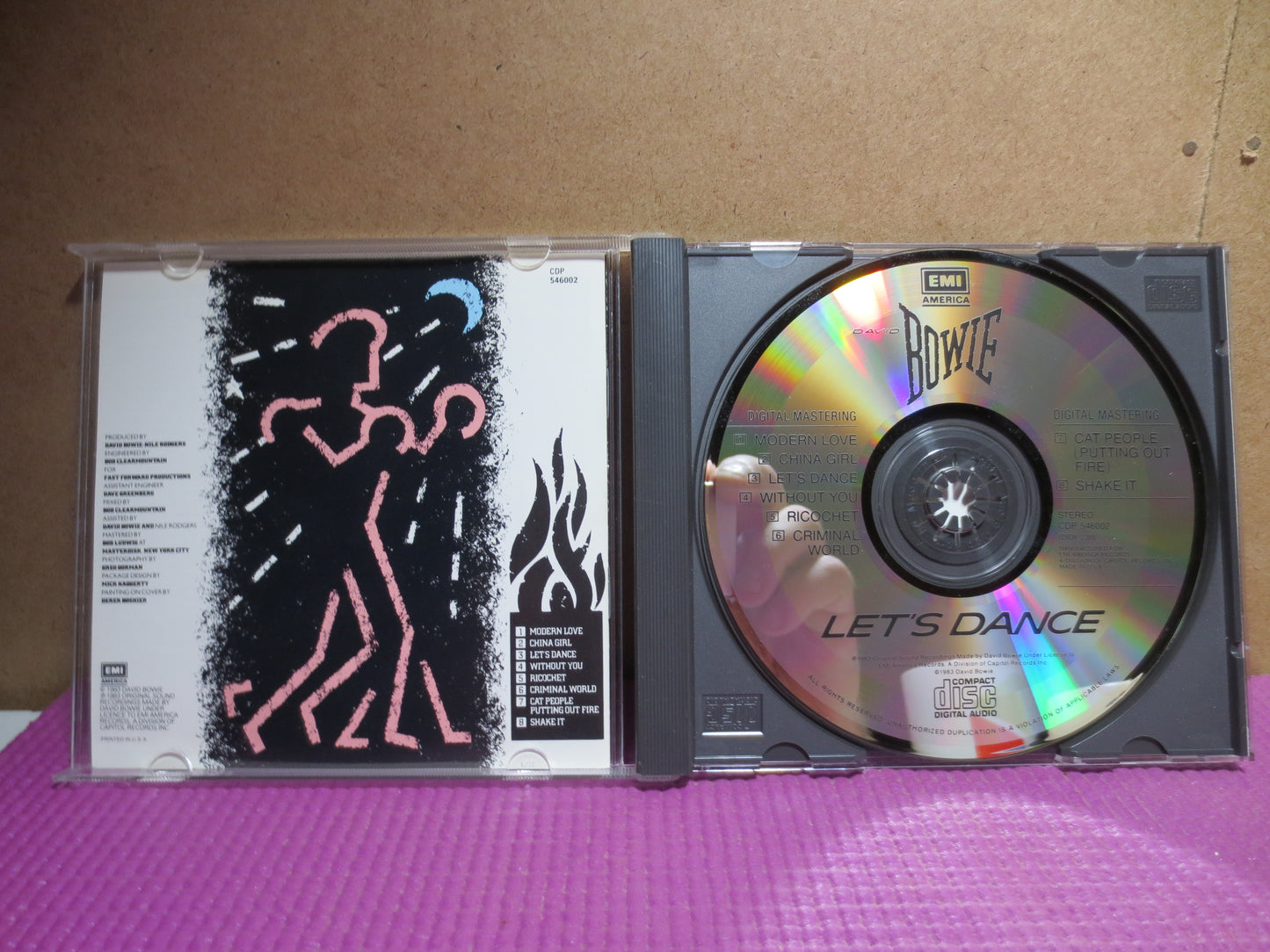 DAVID BOWIE, Let's Dance, David BOWIE Cd, David Bowie Album, Rock Cd, Rock Music Cd, Vintage Compact Disc, 1983 Compact Discs