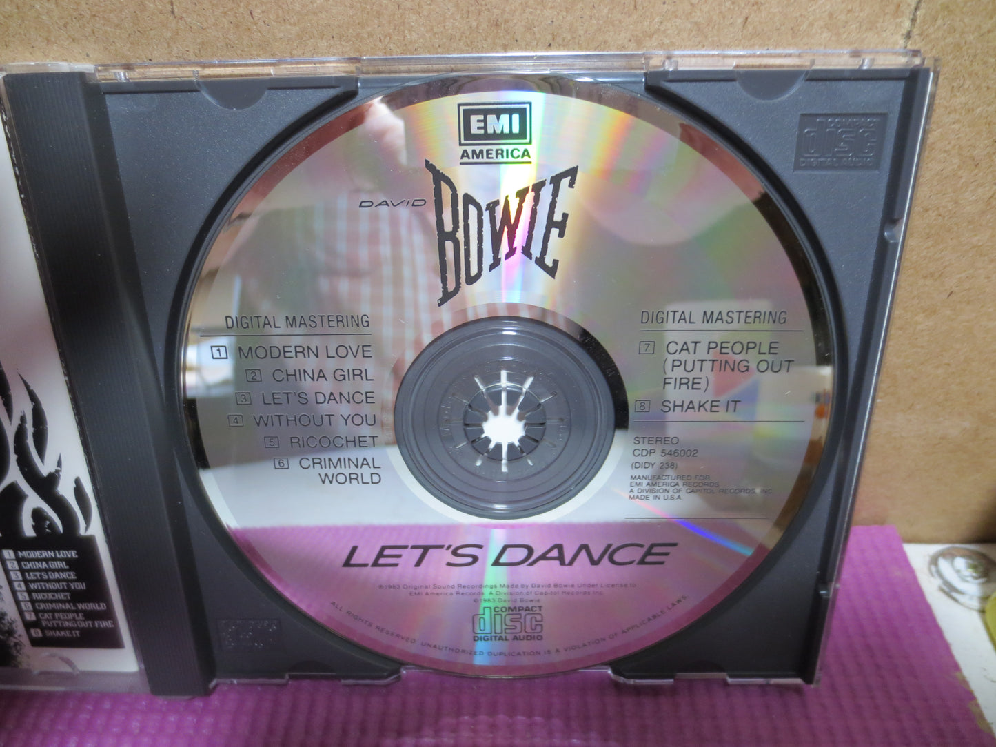 DAVID BOWIE, Let's Dance, David BOWIE Cd, David Bowie Album, Rock Cd, Rock Music Cd, Vintage Compact Disc, 1983 Compact Discs