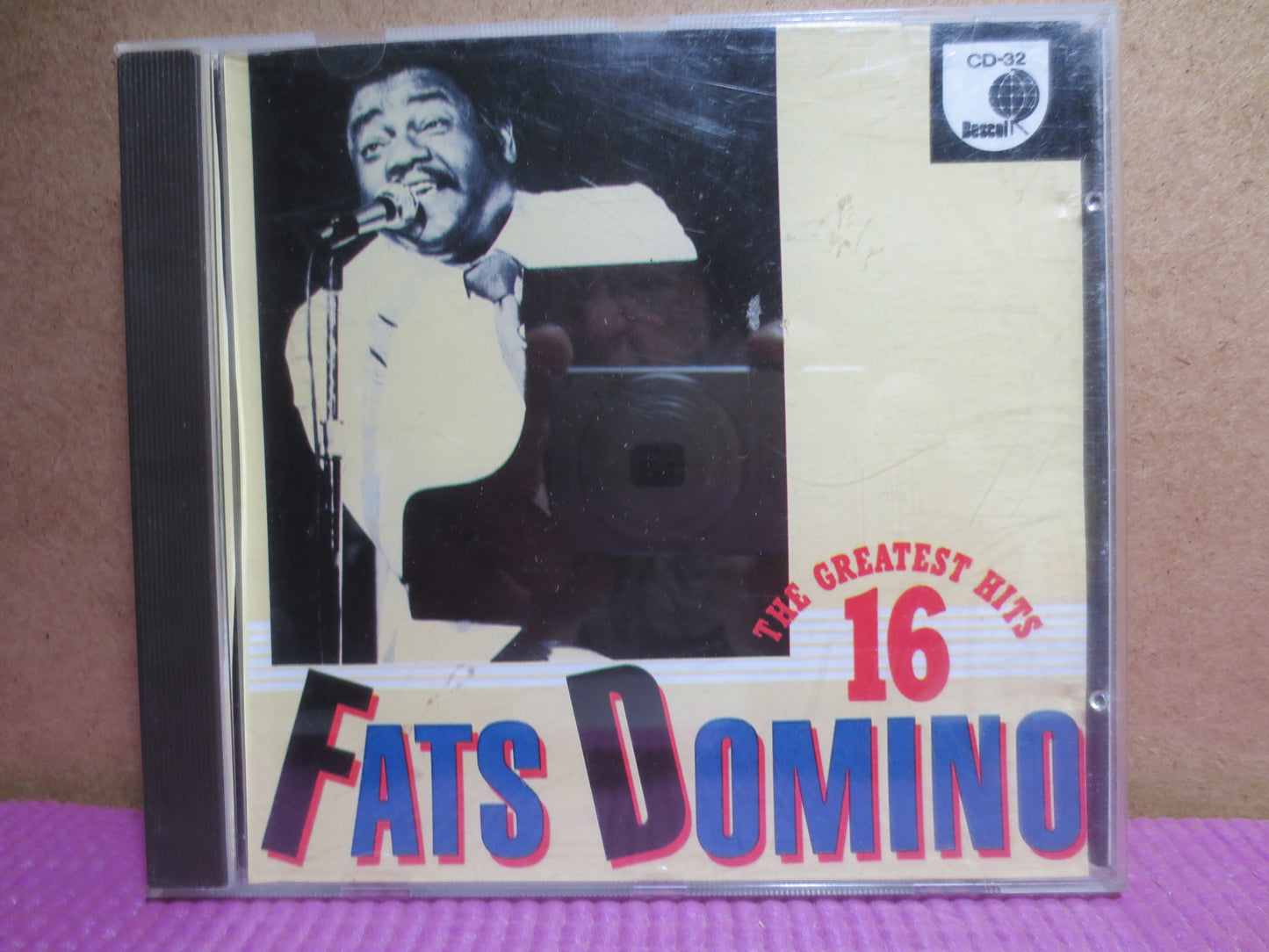 FATS DOMINO, The 16 Greatest Hits, Fats Domino Cd, Fats Domino Lp, Vintage Compact Disc, Piano Rock Cd, Pop Cd, Compact Discs