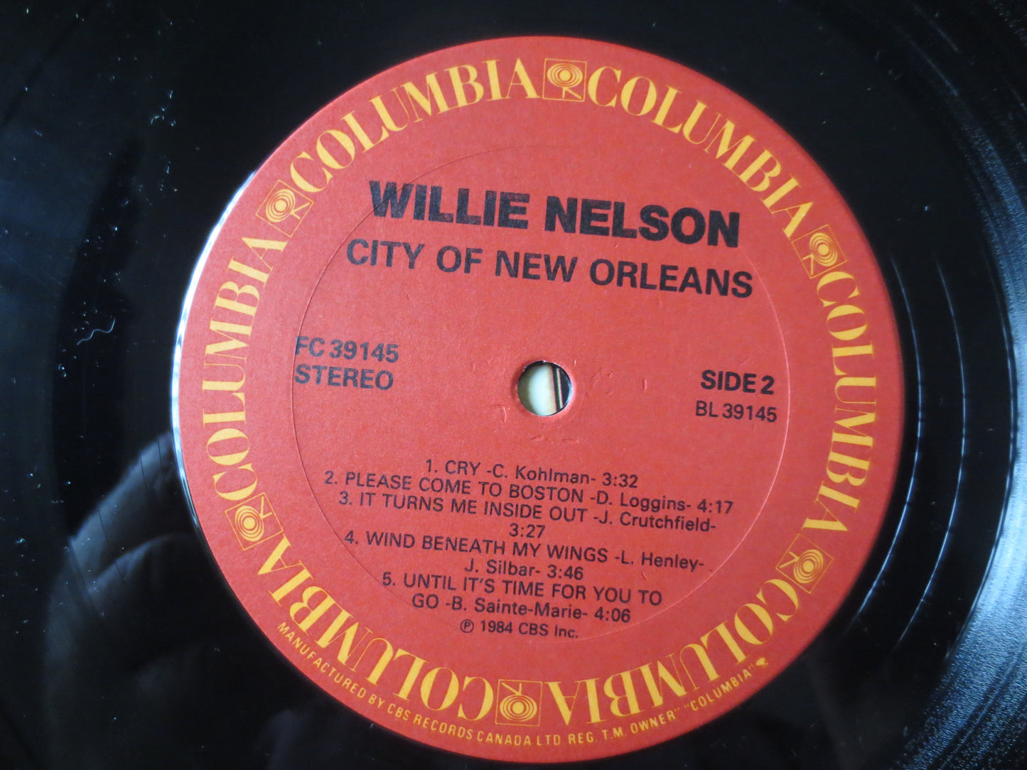 WILLIE NELSON, City of New Orleans, Willie Nelson Record, Country Records, Willie Nelson Album, Vinyl Records, 1984 Records