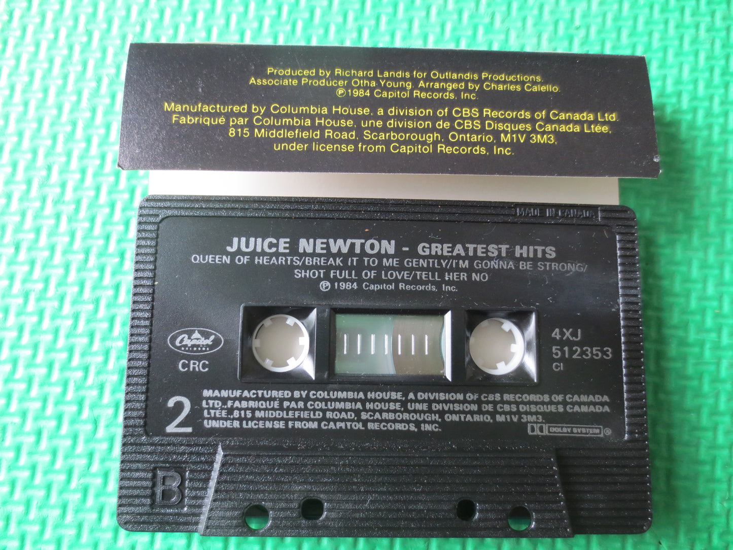 JUICE NEWTON, GREATEST Hits, Juice Newton Tape, Juice Newton Album, Pop Music Cassette, Cassette Music, 1984 Cassette