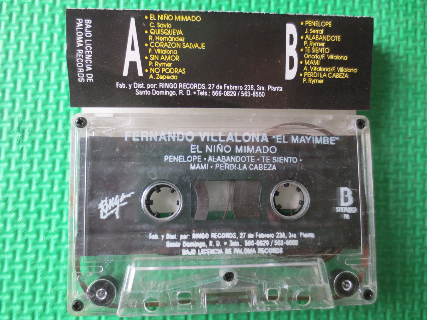 FERNANDO VILLANOVA, El NINO Mimado, El Mayimbe Album, El Mayimbe Tape, Tape Cassettes, Merengue Cassette, 1993 Cassette