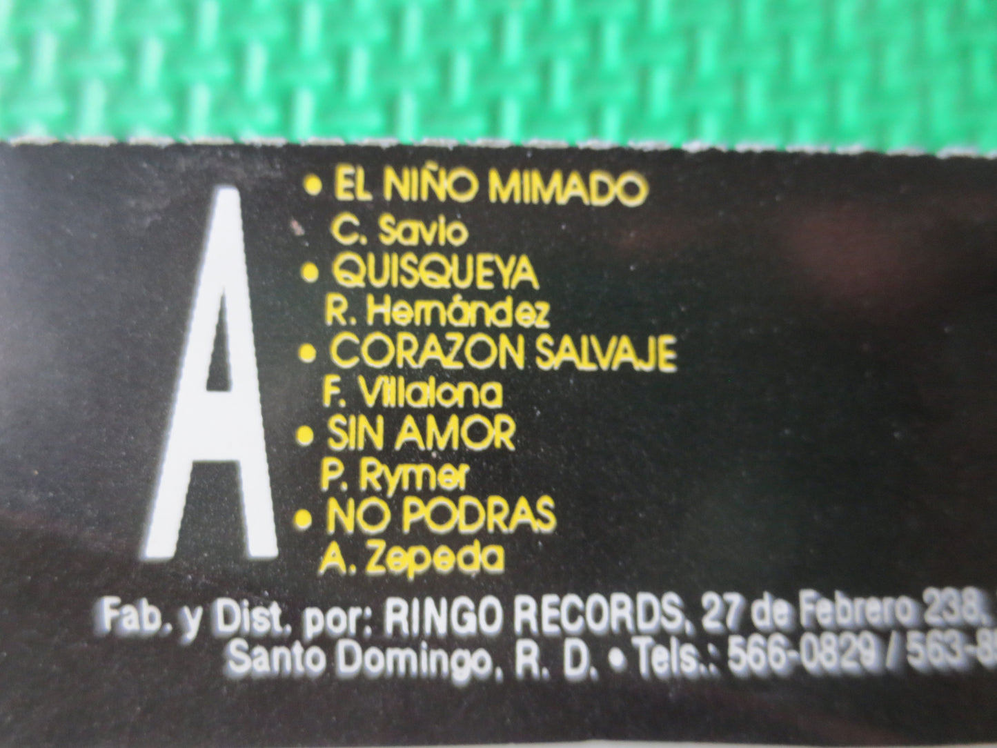 FERNANDO VILLANOVA, El NINO Mimado, El Mayimbe Album, El Mayimbe Tape, Tape Cassettes, Merengue Cassette, 1993 Cassette