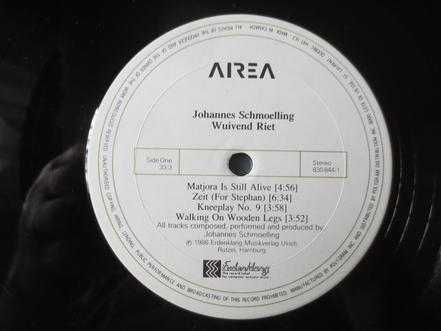 JOHANNES SCHMOELLING, WUIVEND Riet, New Age Music, Ambient Music, New Age Albums, Lps, Vintage Vinyl, Vinyl lp, 1986 Albums